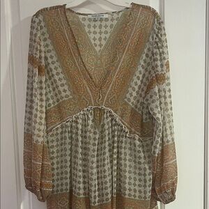 Rose & Olive Floral Patterned Blouse